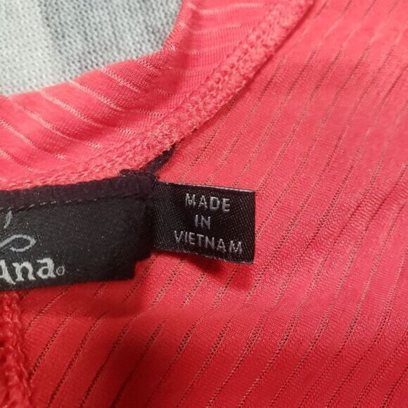 Prana Top Womens Small Red Sleeveless‎ Tank Top - Picture 5 of 6